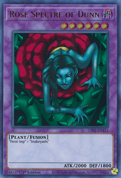  An Ultra Rare "Rose Spectre of Dunn" card from the Yugioh Set: Ghosts From the Past: The 2nd Haunting (GFP2).