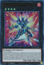  An Ultra Rare "Salamangreat Blaze Dragon" card from the Yugioh Set: Ghosts From the Past: The 2nd Haunting (GFP2).