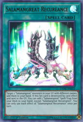 An Ultra Rare "Salamangreat Recureance" card from the Yugioh Set: Dark Neostorm Special Edition (DANE).
