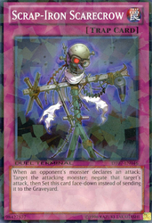 A Common Duel Terminal "Scrap-Iron Scarecrow" card from the Yugioh Set: Duel Terminal 7