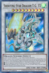 An Ultra Rare "Shooting Star Dragon T.G. Ex" card from the Yugioh Set: Ghosts From the Past (GFTP).
