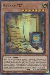 A Super Rare "Sneaky "C"" card from the Yugioh Set: Photon Hypernova.