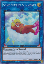 A Super Rare "Some Summer Summoner" card from the Yugioh Set: Soul Fusion (SOFU).
