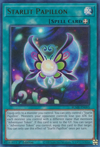 An Ultra Rare "Starlit Papillon" card from the Yugioh Set: Battles of Legend: Monstrous Revenge.