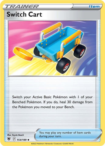 An Uncommon "Switch Cart" card from the Pokemon Set: Astral Radiance.