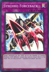 A Super Rare "Synchro Forceback" card from the Yugioh Set: Duelist Nexus. 