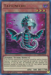 An Ultra Rare "Tatsunecro" card from the Yugioh Set: Ghosts From the Past: The 2nd Haunting (GFP2).