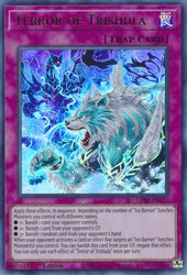 An Ultra Rare "Terror of Trishula" card from the Yugioh Set: Ghosts From the Past (GFTP).