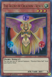  An Ultra Rare "The Agent of Creation - Venus" card from the Yugioh Set: Ghosts From the Past: The 2nd Haunting (GFP2).