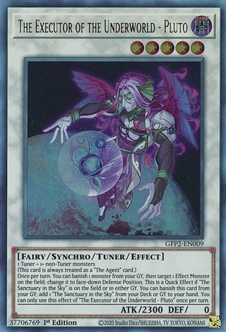  An Ultra Rare "The Executor of the Underworld - Pluto" card from the Yugioh Set: Ghosts From the Past: The 2nd Haunting (GFP2).