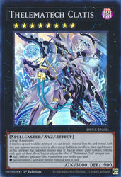 A Super Rare "Thelematech Clatis" card from the Yugioh Set: Duelist Nexus.