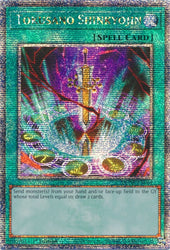 A Quarter Century Secret Rare "Tokusano Shinkyojin" card from the Yugioh Set: Duelist Nexus.