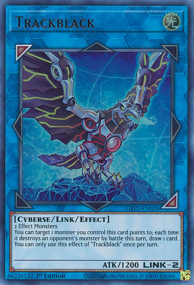  An Ultra Rare "Trackblack" card from the Yugioh Set: Ghosts From the Past: The 2nd Haunting (GFP2).