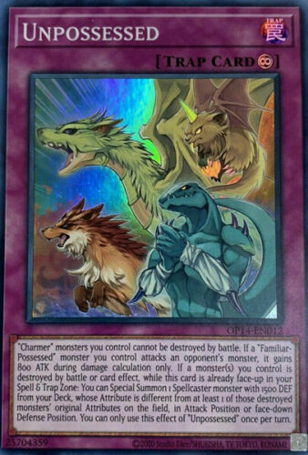  A Super Rare "Unpossessed" card from the Yugioh OTS Tournament Pack 14 set.