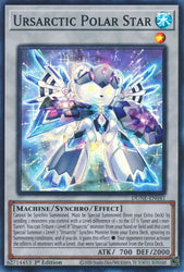 A Super Rare "Ursarctic Polar Star" card from the Yugioh Set: Duelist Nexus. 