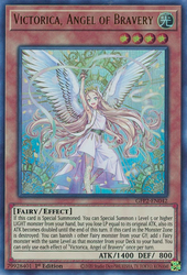  An Ultra Rare "Victorica, Angel of Bravery" card from the Yugioh Set: Ghosts From the Past: The 2nd Haunting (GFP2).