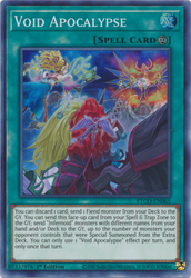 A Super Rare "Void Apocalypse" card from the Yugioh Set: Eternity Code (ETCO).