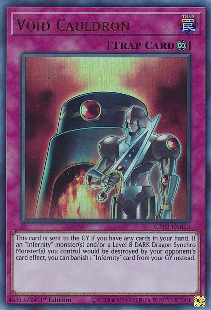 An Ultra Rare "Void Cauldron" card from the Yugioh Set: Ghosts From the Past: The 2nd Haunting (GFP2).