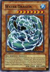 A Super Rare "Water Dragon" card from the Yugioh Set: Elemental Energy