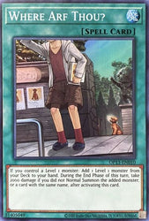 A Super Rare "Where Arf Thou" card from the Yugioh OTS Tournament Pack 13 set.