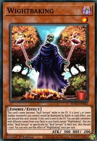 A Super Rare "Wightbaking" card from the Yugioh Set: Blazing Vortex.