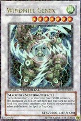 A Duel Terminal Ultra Rare "Windmill Genex" card from the Yugioh Set: Duel Terminal 2 (DT02).