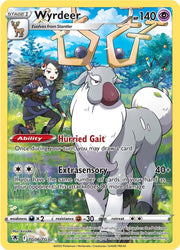 A Secret Rare "Wyrdeer" (TG06/TG30) card from the Pokemon Set: Astral Radiance.