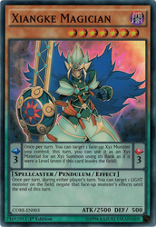 A Super Rare "Xiangke Magician" card from the Yugioh Set: Clash of Rebellions: Special Edition (CORE).