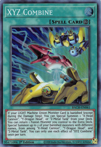  A Super Rare "Xyz Combine" card from the Yugioh Set: Battle of Chaos.