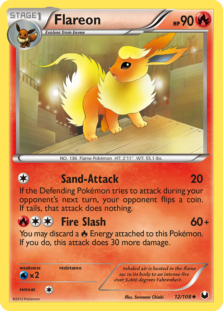 Flareon (12/108) [Black & White: Dark Explorers] Pokémon