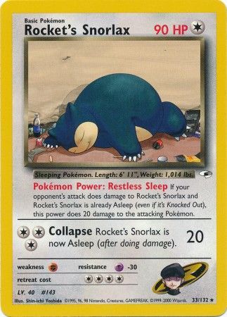 Rocket's Snorlax (33/132) [Gym Heroes Unlimited] Pokémon