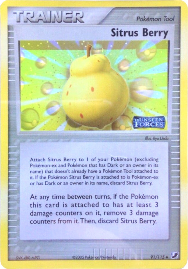 Sitrus Berry (91/115) (Stamped) [EX: Unseen Forces] Pokémon