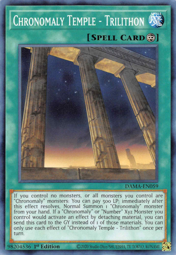 Chronomaly Temple - Trilithon [DAMA-EN059] Common Yu-Gi-Oh!
