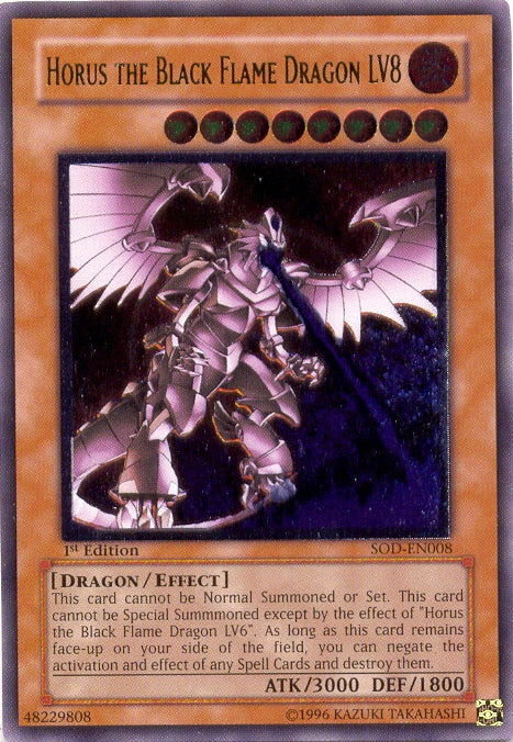 Horus the Black Flame Dragon LV8 [SOD-EN008] Ultimate Rare Yu-Gi-Oh!