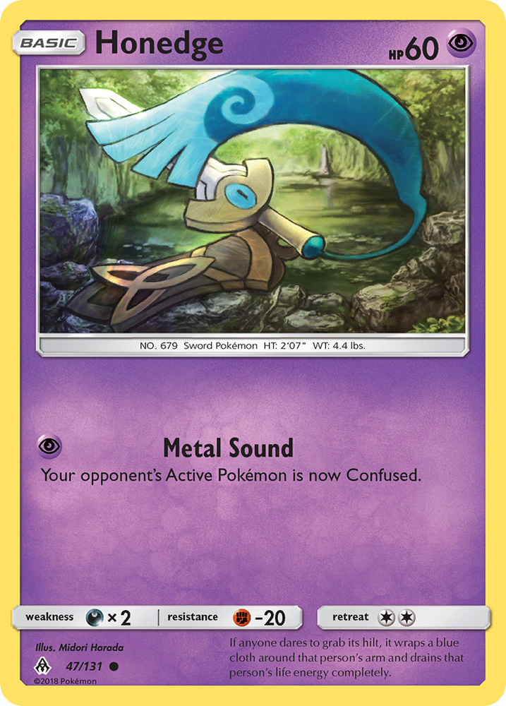 Honedge (47/131) [Sun & Moon: Forbidden Light] Pokémon