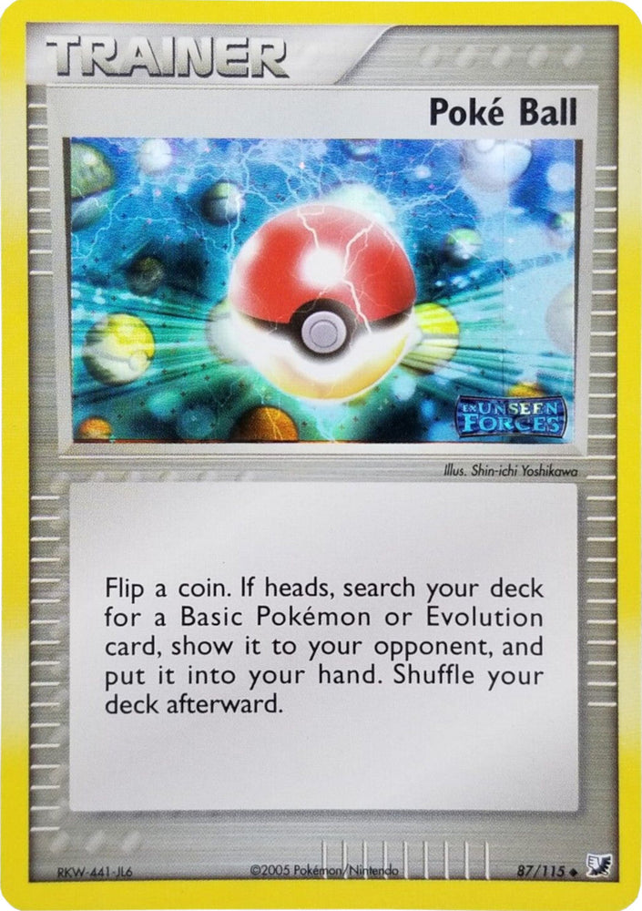 Poke Ball (87/115) (Stamped) [EX: Unseen Forces] Pokémon