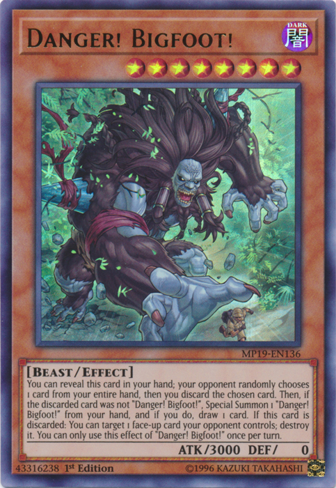 Danger! Bigfoot! [MP19-EN136] Ultra Rare Yu-Gi-Oh!