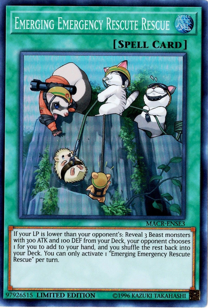 Emerging Emergency Rescute Rescue [MACR-ENSE3] Super Rare Yu-Gi-Oh!