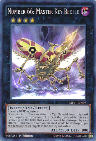 Number 66: Master Key Beetle [MP14-EN099] Super Rare Yu-Gi-Oh!