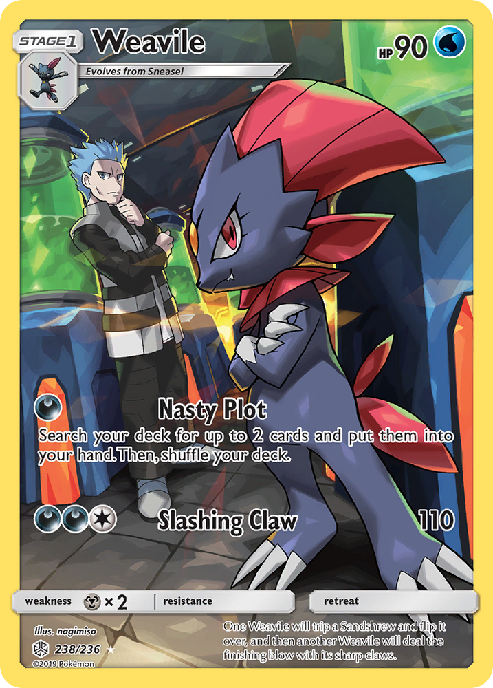Weavile (238/236) [Sun & Moon: Cosmic Eclipse] Pokémon