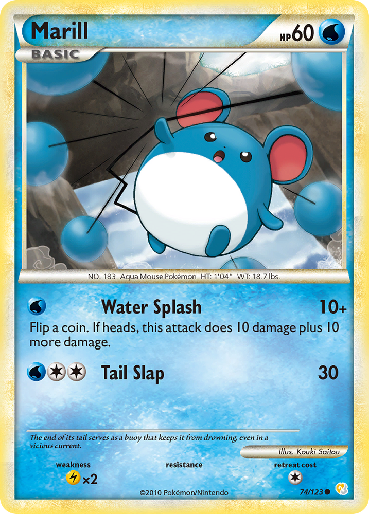 Marill (74/123) [HeartGold & SoulSilver: Base Set] Pokémon