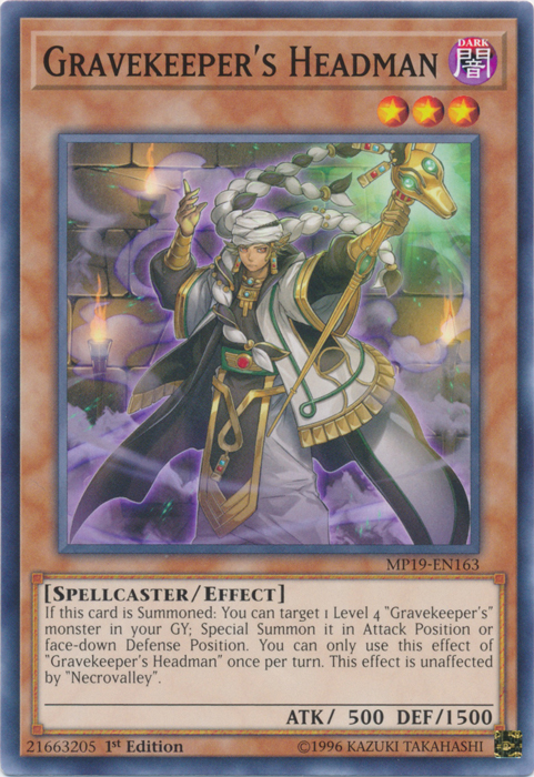 Gravekeeper's Headman [MP19-EN163] Common Yu-Gi-Oh!