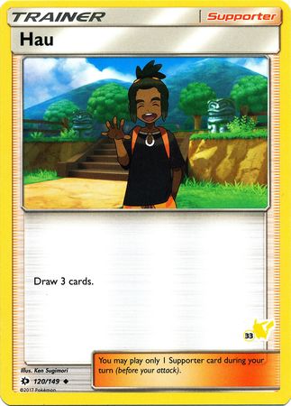 Hau (120/149) (Pikachu Stamp #33) [Battle Academy 2020] Pokémon