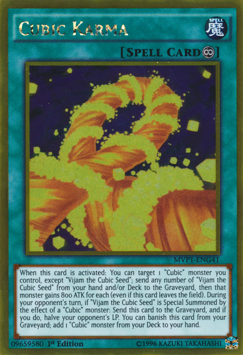 Cubic Karma [MVP1-ENG41] Gold Rare Yu-Gi-Oh!