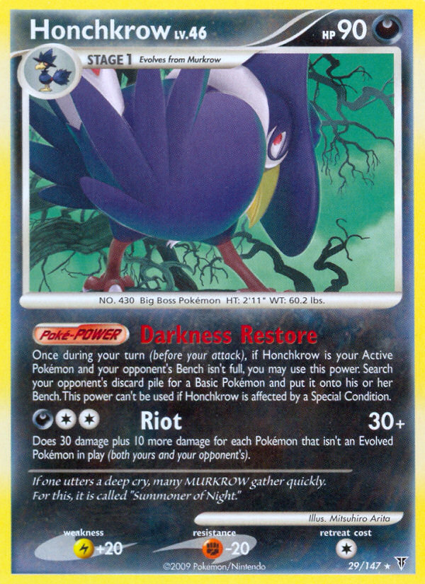 Honchkrow (29/147) [Platinum: Supreme Victors] Pokémon