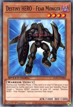 Destiny HERO - Fear Monger [SGX1-ENB06] Common Yu-Gi-Oh!