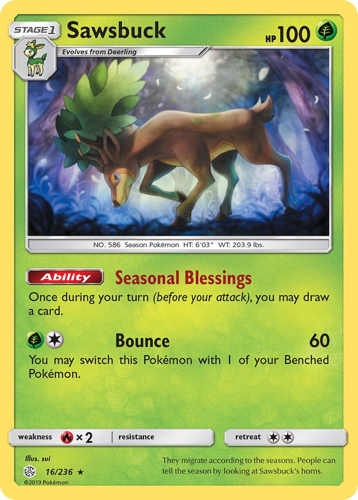 Sawsbuck (16/236) [Sun & Moon: Cosmic Eclipse] Pokémon