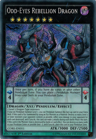 Odd-Eyes Rebellion Dragon [CORE-EN051] Secret Rare Yu-Gi-Oh!