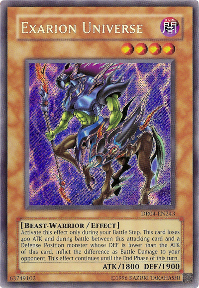 Exarion Universe [DR04-EN243] Secret Rare Yu-Gi-Oh!