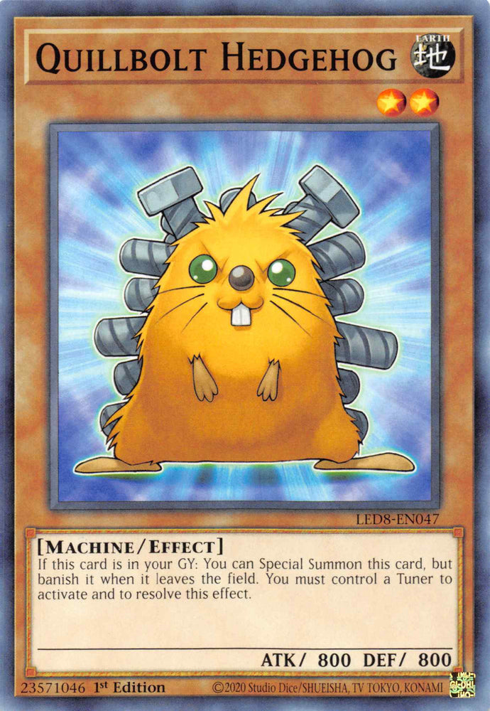 Quillbolt Hedgehog [LED8-EN047] Common Yu-Gi-Oh!